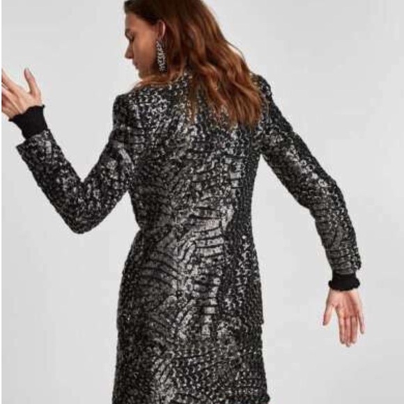 Zara Sequin Mini Skirt - Picture 1 of 5